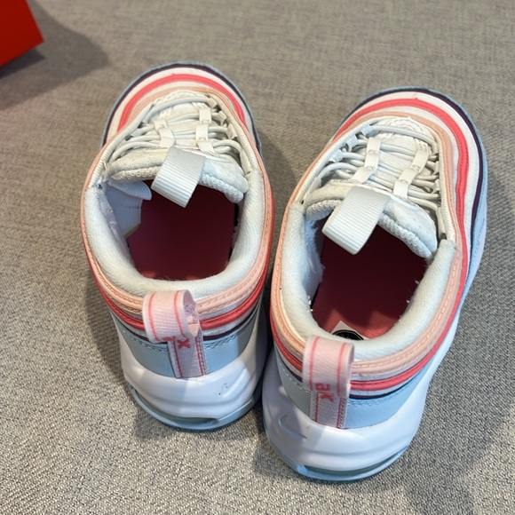 Nike air max 97 toddler size 9C. White, light blue and pink. Used. - Picture 3 of 5